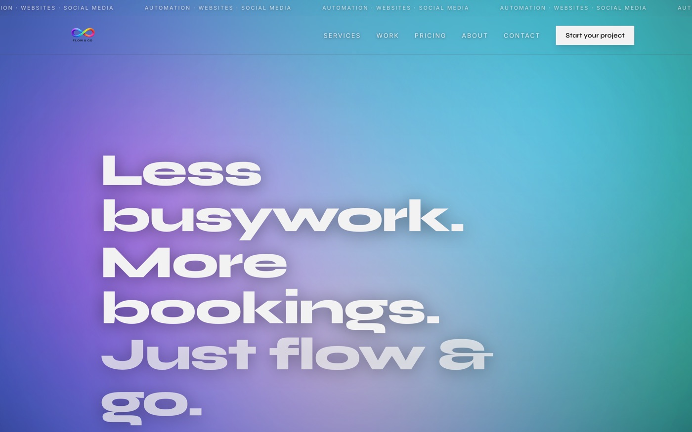 Flow and Go website