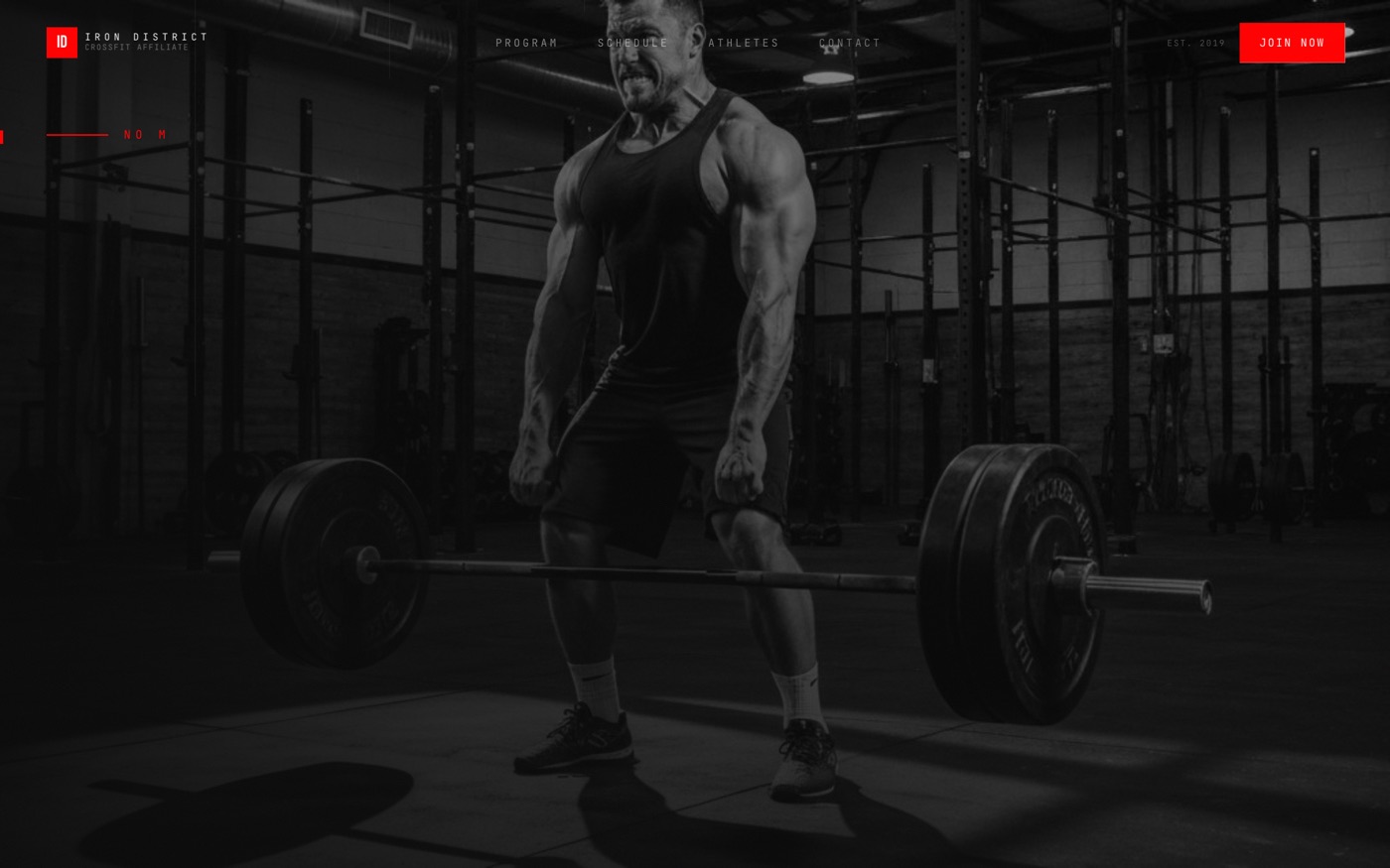 Iron District CrossFit website concept